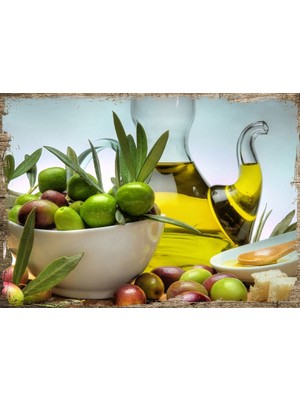 Cakasepetim Ahşap Tablo Zeytin Zeytin Yağı