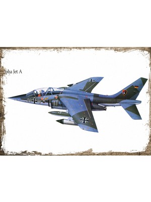 Cakasepetim Ahşap Tablo Alpha Jet A Savaş Uçağı