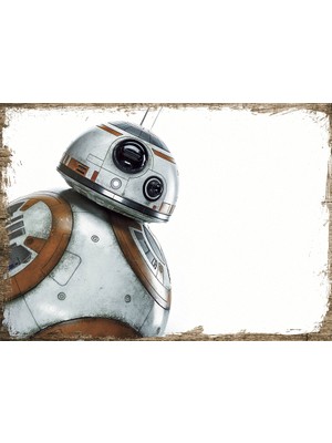 Cakasepetim Ahşap Tablo Star Wars BB-8 Robot