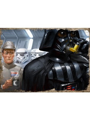 Tablomega Ahşap Tablo Star Wars Darth Vader