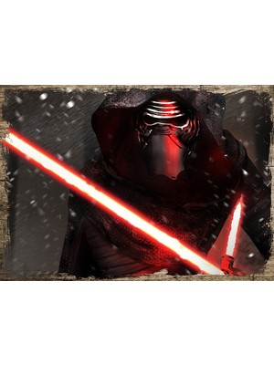 Cakasepetim Ahşap Tablo Star Wars Kylo Ren