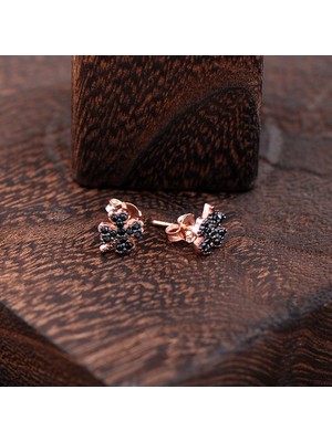 Sümer Telkari Yoncalı Rose Gümüş Küpe 2426