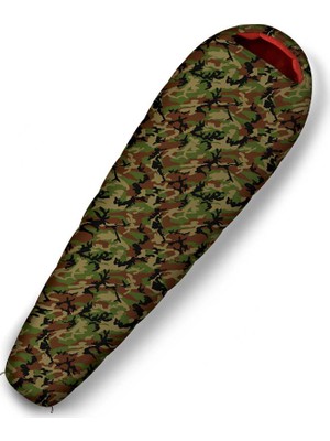 Husky Army -17C Tek Kişilik Uyku Tulumu 3 Mevsim Doğa Sporları İçin Uygun