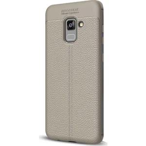 Samsung Galaxy A8 Plus 2018 Silikon Niss Kılıf - Bej