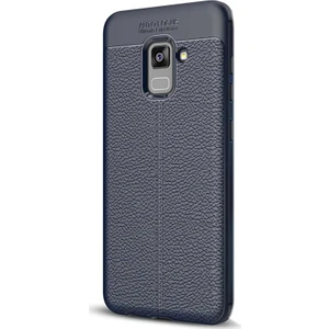 Samsung Galaxy A8 Plus 2018 Silikon Niss Kılıf - Lacivert
