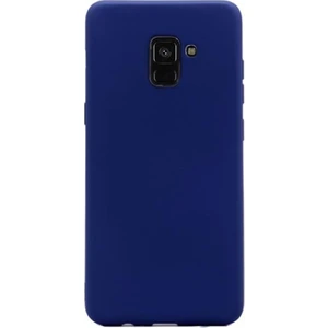 Samsung Galaxy A8 2018 Premier Silikon Kılıf Lacivert + Ekran Koruyucu Cam