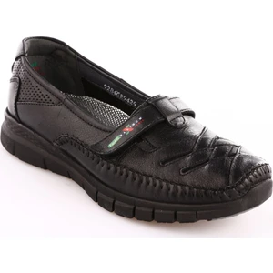 29429 Kadın Siyah Deri Comfort Ayakkabı