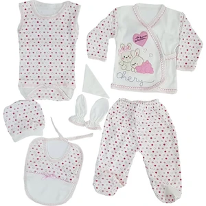 Webombinoo 7'li Pembe Kız Bebek Tavşanlı Hastane Çıkışı Seti