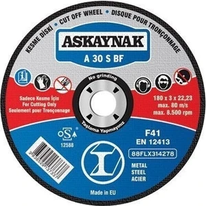 A30Sbf Metal Kesme Diski Düz 180*3*22
