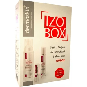Izobox Cilt Bakım Seti | Yüz Yıkama Köpüğü | Nemlendirici Krem | Lip Stick 3,9g | 200+50 ml
