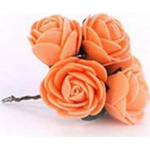 Eva Yapay Çiçek Gül Somon 2 cm* 2 cm 12 Adet= 1 Dal