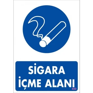 Uyarı Levhaları ''Sigara İçme Alanı'' Pvc 25*35