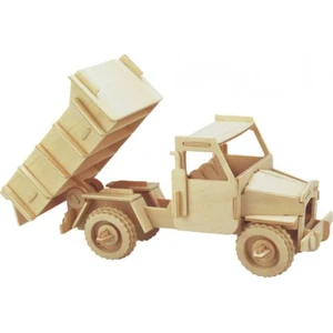 3D Büyük Ahşap Maket Damperli Kamyon