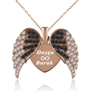 İndigo Takı Aşkın Kanatları İsimli Gümüş Kolye