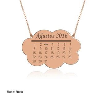 İndigo Takı Bulut Figürlü Takvim Gümüş Kolye