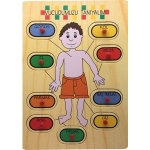 Vücudumuzu Tanıyalım Ahşap Eğitici Puzzle