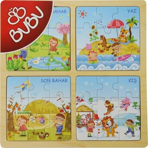 Dört Mevsim Ahşap Puzzle 4x9 Parça