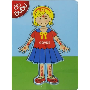 Ahşap Puzzle Vücudumuzu Öğreniyoruz Kız 6 Parça