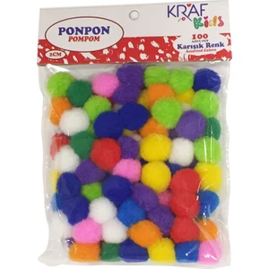 Kids Ponpon 2 Cm 100 Lü Kk80