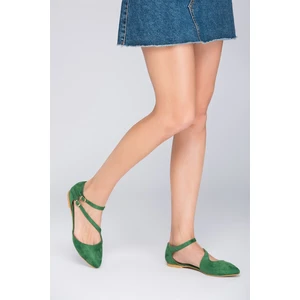 Fox Shoes Yeşil Kadın Babet D726016902