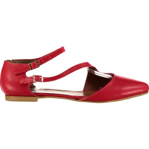 Fox Shoes Kırmızı Kadın Babet D726016909