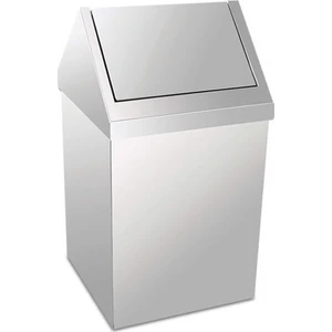3800-336 Krom Çatı Kapaklı Çöp Kovası Krom 36 LT