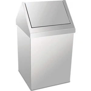 3800-345 Krom Çatı Kapaklı Çöp Kovası Krom 45 LT