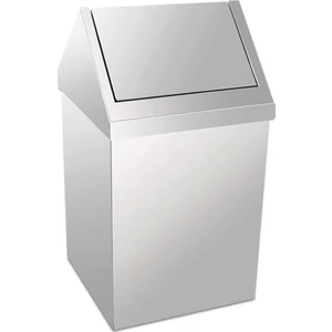 3800-354 Krom Çatı Kapaklı Çöp Kovası Krom 54 LT