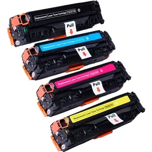 Photo Pri̇nt HP CB540A-CB541A-CB542A-CB543A Renkli 4 Adet Muadil Toner Seti