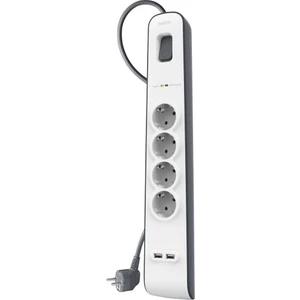 BSV401VF2M 4'lü 2M Akım Korumalı Priz + 2'li 2.4A USB Girişi