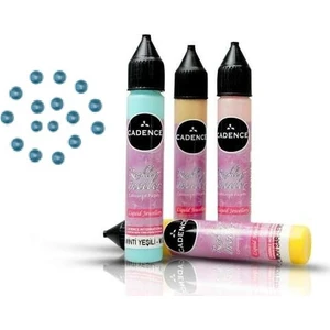 Metalik Bebek Mavi - Renkli İnciler Boyutlu Boncuk Boya 25 ML