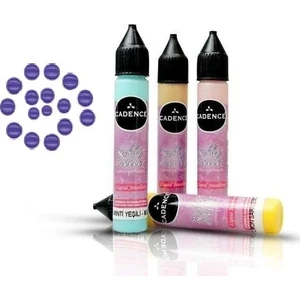 Metalik Mor - Renkli İnciler Boyutlu Boncuk Boya 25 ML