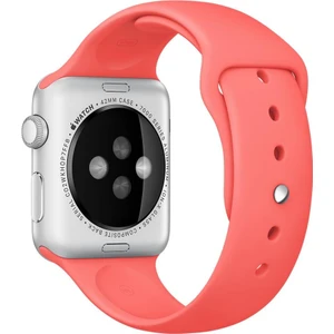 Apple Watch Uyumlu İçin 42 mm Silikon Kordon - Kırmızı