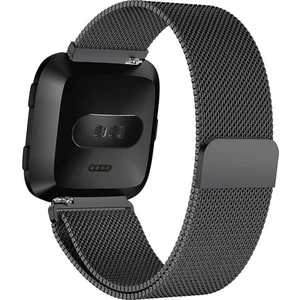 Fitbit Versa İçin Milanese Paslanmaz Çelik Kordon - Siyah