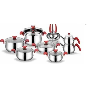 18 Parça Yakamoz Collection Çelik Çeyiz Tencere Takımı