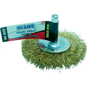 10131 Sarı Telli Pimli Daire Fırça 60 x 8mm.