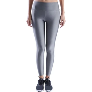 Gri Parlak Kadın Tayt