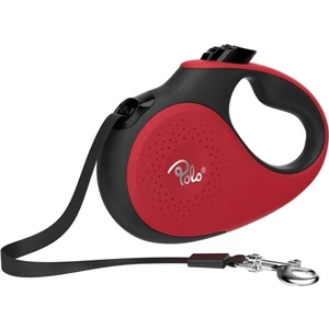 Prestige Makaralı Otomatik Tasma L 5 Metre - 50 Kg Kırmızı-Siyah
