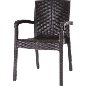 Trend Lüx Rattan Koltuk Rattan Desen Bahçe Koltuğu Balkon Teras Sandalye Kahverengi