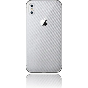 Apple iPhone X (Gümüş Karbon Fiber) Arka Koruma