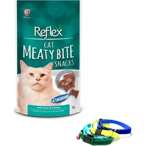 Ördekli ve Peynirli Yumuşak Kedi Ödülü 40 Gr ve Kedi Tasması