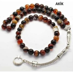 Rd Ekoavm Kişiye Özel Akik Tesbih Bileklik Doğal Taş Tesbih