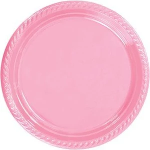 Pembe Plastik Tabak 22 cm