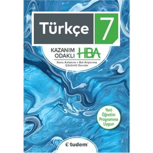 Tudem Yayınları 7. Sınıf Türkçe Kazanım Odaklı HBA Tudem Yayınları Yeni 2019 Müfredat