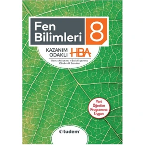 Tudem Yayınları 8. Sınıf Fen Bilimleri Kazanım Odaklı HBA Yeni 2019 Müfredat