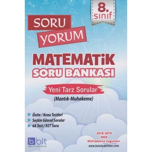 Bulut Eğitim ve Kültür Yayınları Eğitim 8. Sınıf Soru Yorum Matematik Soru Bankası