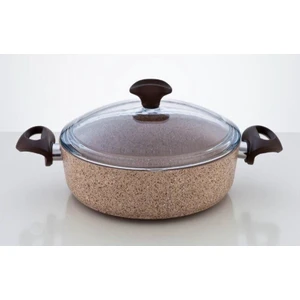 Creamy Granitec 30 Cm Kısa Granit Tencere
