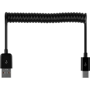 Type-C Spiral Uzayan USB Hızlı Şarj Data Transfer USB Kablo 1 m