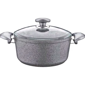 Oms Granit Derin Tencere 26 cm Gri