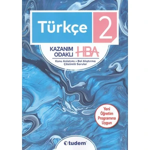 Tudem Yayınları 2. Sınıf Türkçe Kazanım Odaklı HBA Konu Anlatımı Çözümlü Sorular Yeni 2019